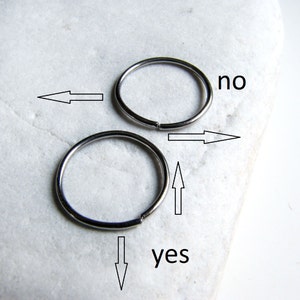 Earlobe hoop earrings Surgical stainless steel cartilage earrings Minimal Geometric circle Everyday Sleeper earrings Nickel free Women gift image 8