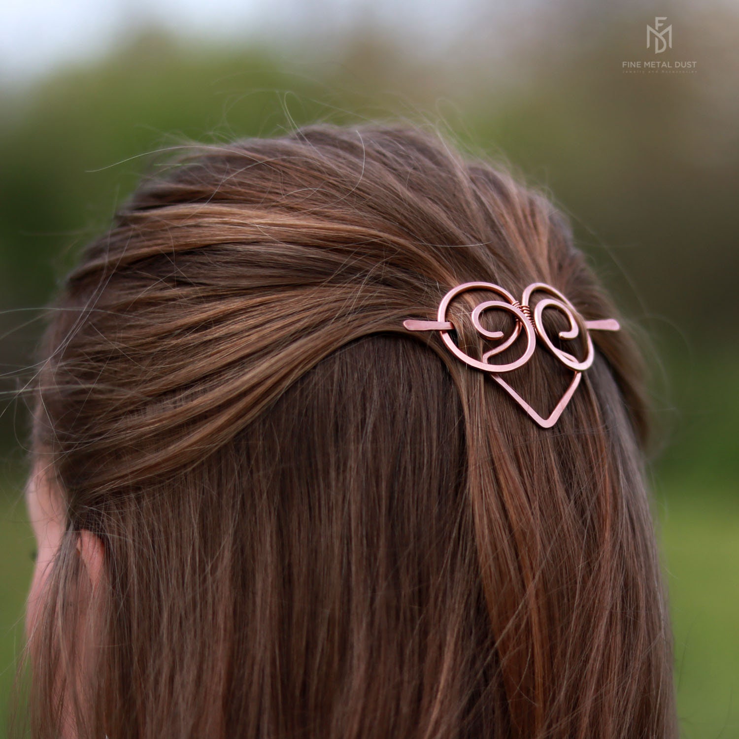 Celtic Heart Hair Barrette Anniversary Gift For Women Etsy
