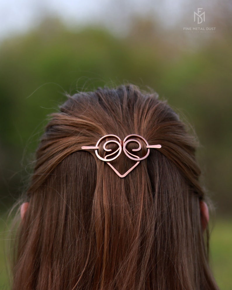 Celtic aries spiral hair barrette Thin or thick hair clip Etsy