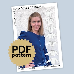 Cora Dress Cardigan - PDF Sewing Pattern (XXS-4XL)