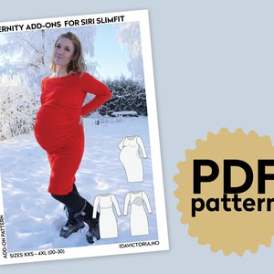 Maternity Add-ons for Siri Slimfit- PDF Sewing Pattern (Women, XXS-4XL)