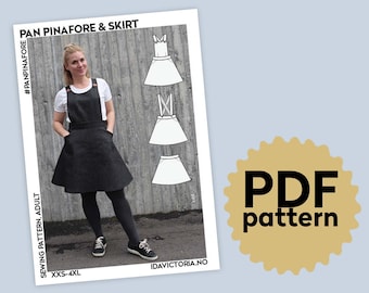 Pan Pinafore & Skirt - PDF Sewing Pattern (Women, XXS-4XL)
