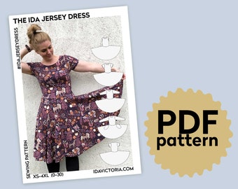 The Ida Jersey Dress - PDF Sewing Pattern (XS-4XL)