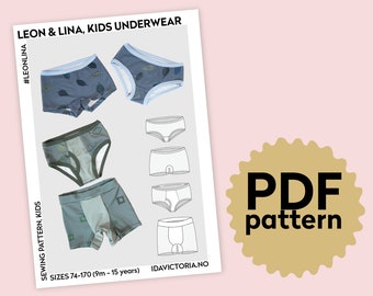 Leon & Lina, underwear for Kids - PDF Sewing Pattern