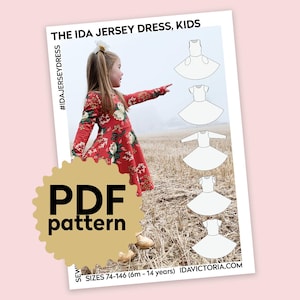 The Ida Jersey Dress for Kids - PDF Sewing Pattern