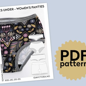 Ida's Under, Women's Panties High Rise, Underbelly, Hipster, Boxers PDF  Sewing Pattern XXS-4XL -  Canada