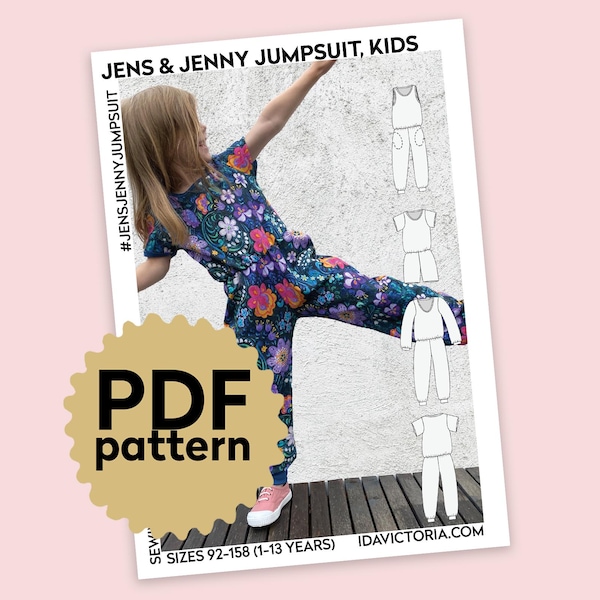 Jens & Jenny Jumpsuit for kids - PDF Sewing Pattern (size 92-158)