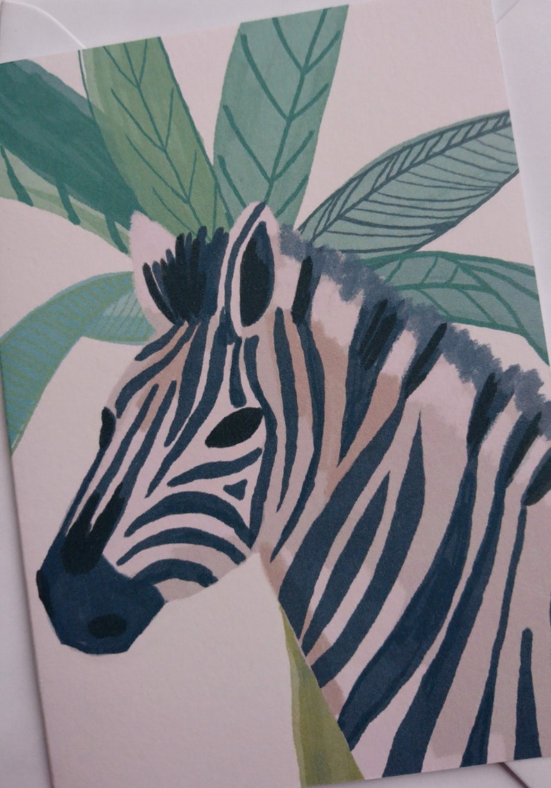 Grußkarte : ZEBRA Zebra-Gruß-Karte Zebra-Karte | Etsy