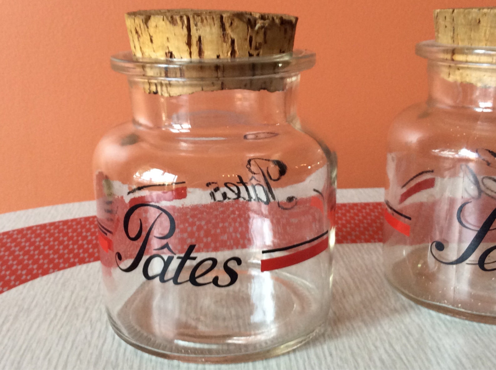 Vintage French Kitchen Storage Jars With Corks - Etsy