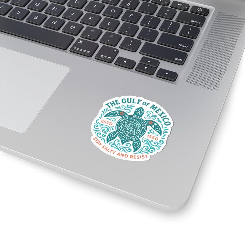 Gulf of Mexico Stay Salty Sticker, Gulf Coast Decal, Resist Trump Vinyl, Anti-Trump Resistance Sticker image 6