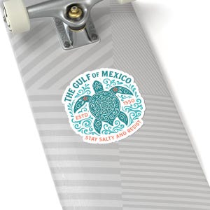 Gulf of Mexico Stay Salty Sticker, Gulf Coast Decal, Resist Trump Vinyl, Anti-Trump Resistance Sticker image 5