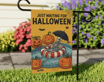 Halloween Countdown Garden Flag: Spooky Season Outdoor Decor
