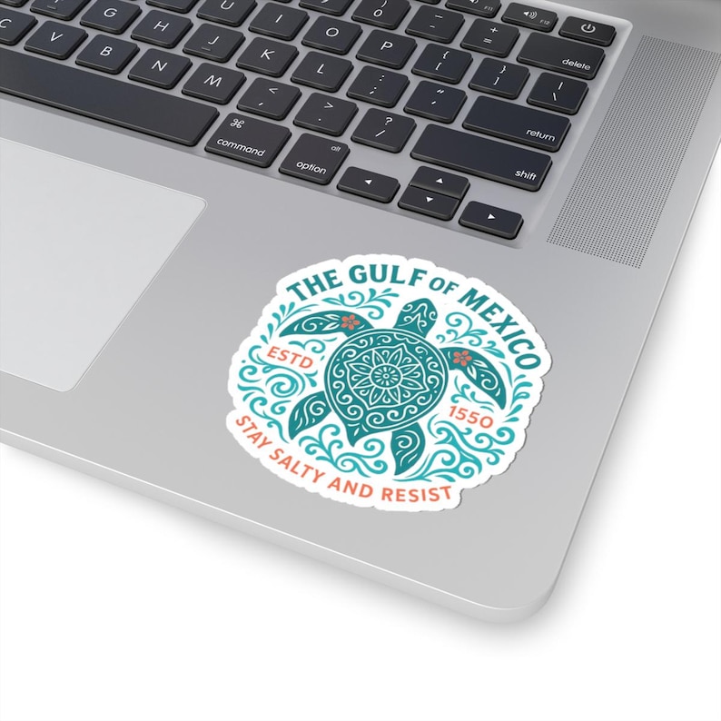 Gulf of Mexico Stay Salty Sticker, Gulf Coast Decal, Resist Trump Vinyl, Anti-Trump Resistance Sticker image 3