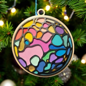 Custom Rainbow Embryo IVF Christmas Ornament - Laser Engraved - Personalized IVF Journey Ornament - Memorial