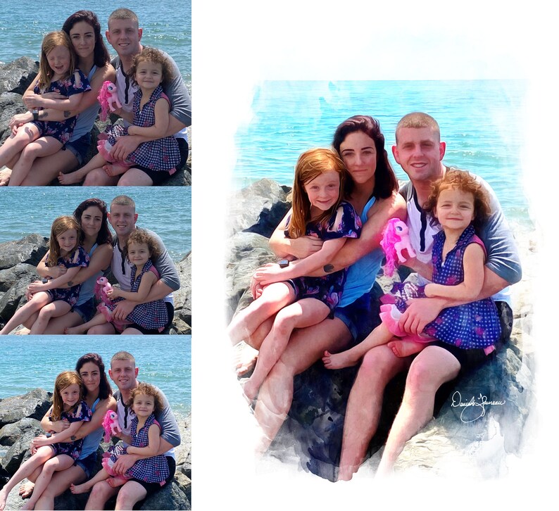 Combine Photos Editing Services for Watercolor Digital Prints Christmas image 7