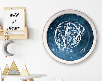 Round Watercolor IVF Embryo Art Print - Hand Painted Embryo - Pregnancy Announcement - Memorial Gift - Embaby - Fertility Gift