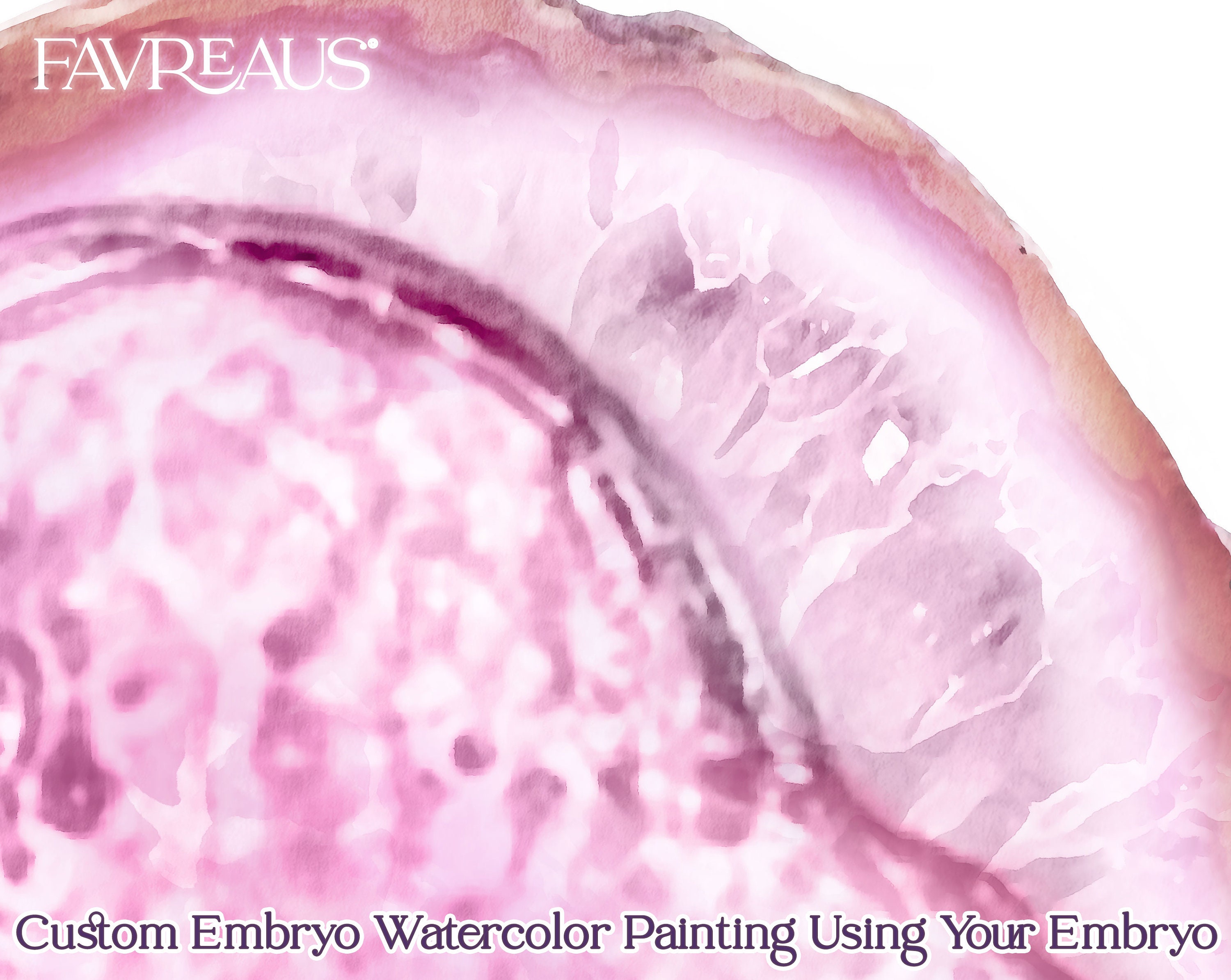 Geode Watercolor IVF Embryo Art Print - Hand Painted Embryo - Pregnancy ...