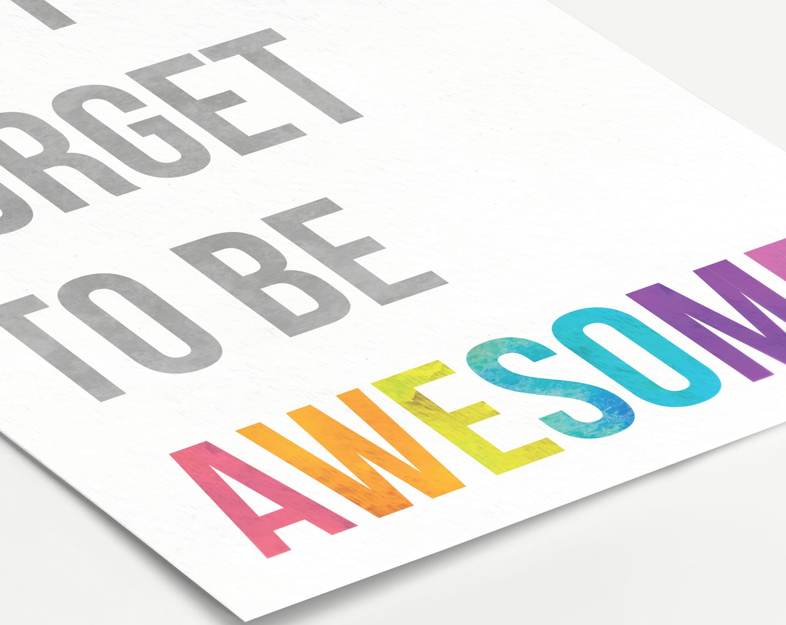 Don't Forget to Be Awesome Watercolor Print on | Etsy