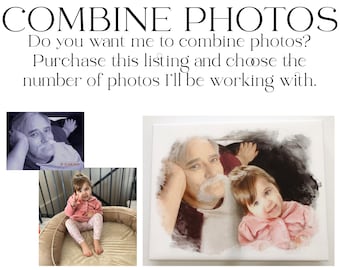 Combine Photos Editing Services for Watercolor Digital Prints Christmas