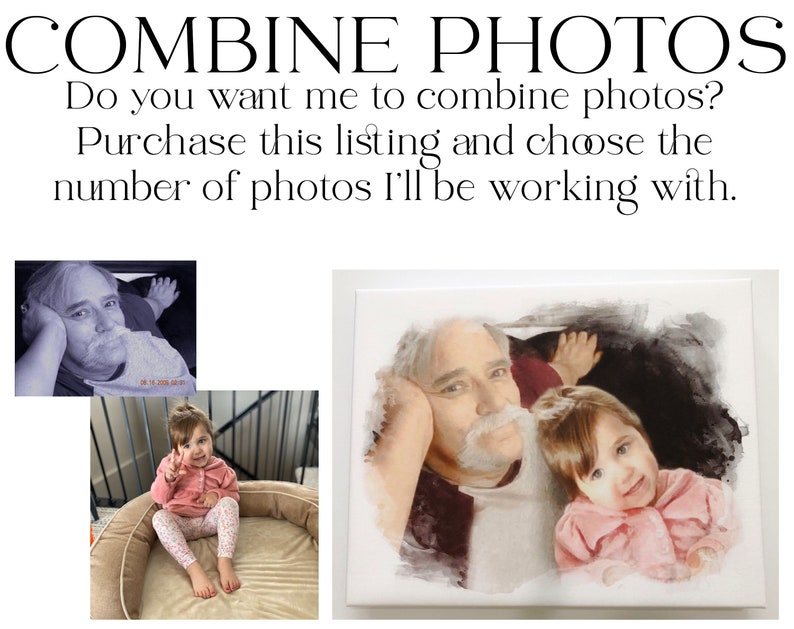 Combine Photos Editing Services for Watercolor Digital Prints Christmas image 1