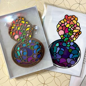 Custom Rainbow Embryo IVF Christmas Ornament - Laser Engraved - Personalized IVF Journey Ornament - Memorial
