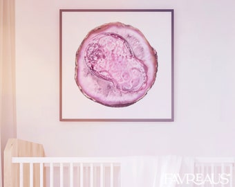 Geode Watercolor IVF Embryo Art Print - Hand Painted Embryo - Pregnancy Announcement - Memorial Gift - Embaby - Fertility Gift