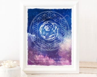 Watercolor Flower of Life IVF Embryo Art Print - Hand Painted Embryo - Pregnancy Announcement - Memorial Gift - Embaby - Fertility Gift