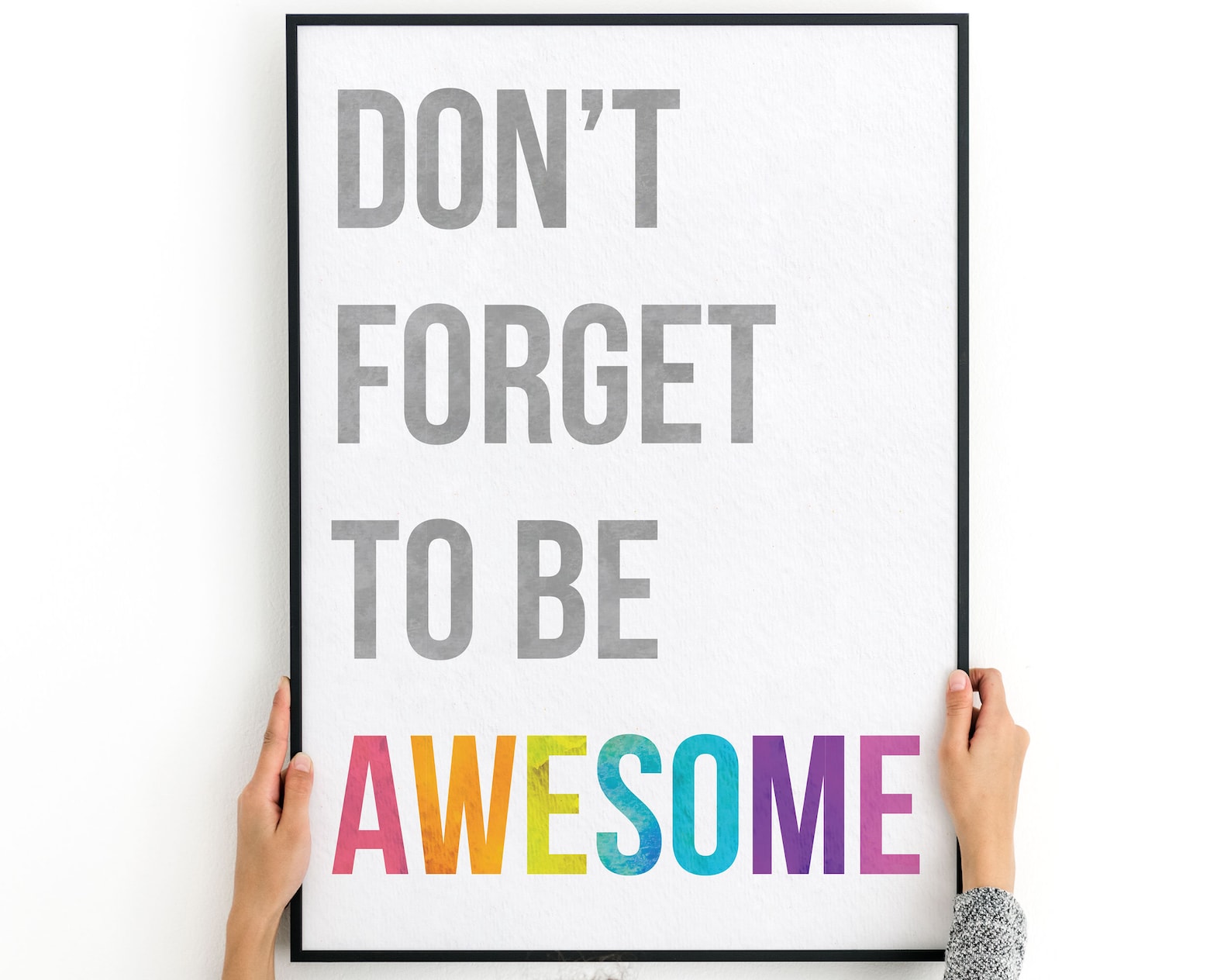 Don't Forget to Be Awesome Watercolor Print on | Etsy