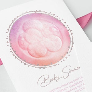 Watercolor IVF Embryo Art Print - Digital File Included - New Dad Gift - New Mom Gift - Pregnancy Announcement - Fertility Gift - Custom