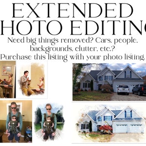 Extended Photo Editing Services for Watercolor Digital Prints image 1