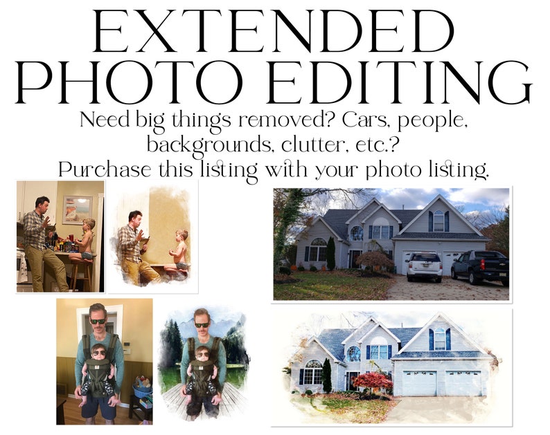 Extended Photo Editing Services for Watercolor Digital Prints image 1