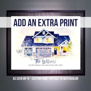 Extra Custom Watercolor House / Home Art Print - DEVI ancora acquistare l'elenco principale, questo è solo per una stampa aggiuntiva.