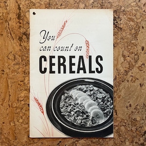 Vintage 1948 You Can Count On Cereals Softcover Recipe Pamphlet Cookbook 23 Pages Free Shipping