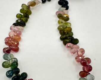 Tourmaline facetted tear drop 4x6mm