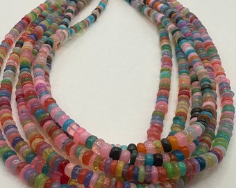 Multi opal plain roundel 5mm