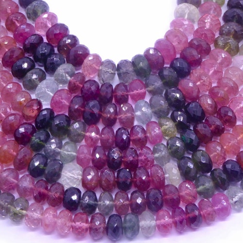 TOURMALINE shops FACETTED ROUNDEL