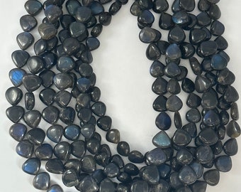 Natural blue labradorite plain heart