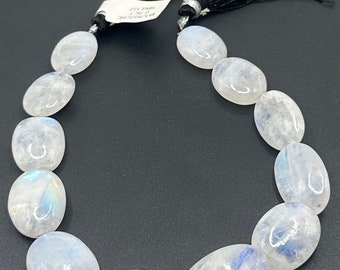 Rainbow moonstone smooth nugget 15x21mm