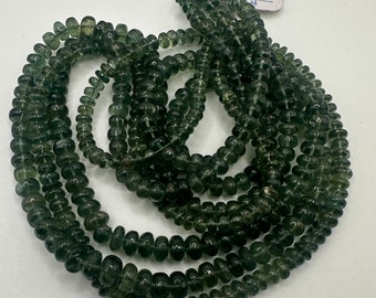 Green apatite smooth roundel 5-6mm