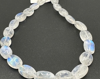 Rainbow moonstone smooth oval 8x12mm