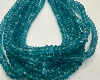 Apatite facetted roundel 5mm
