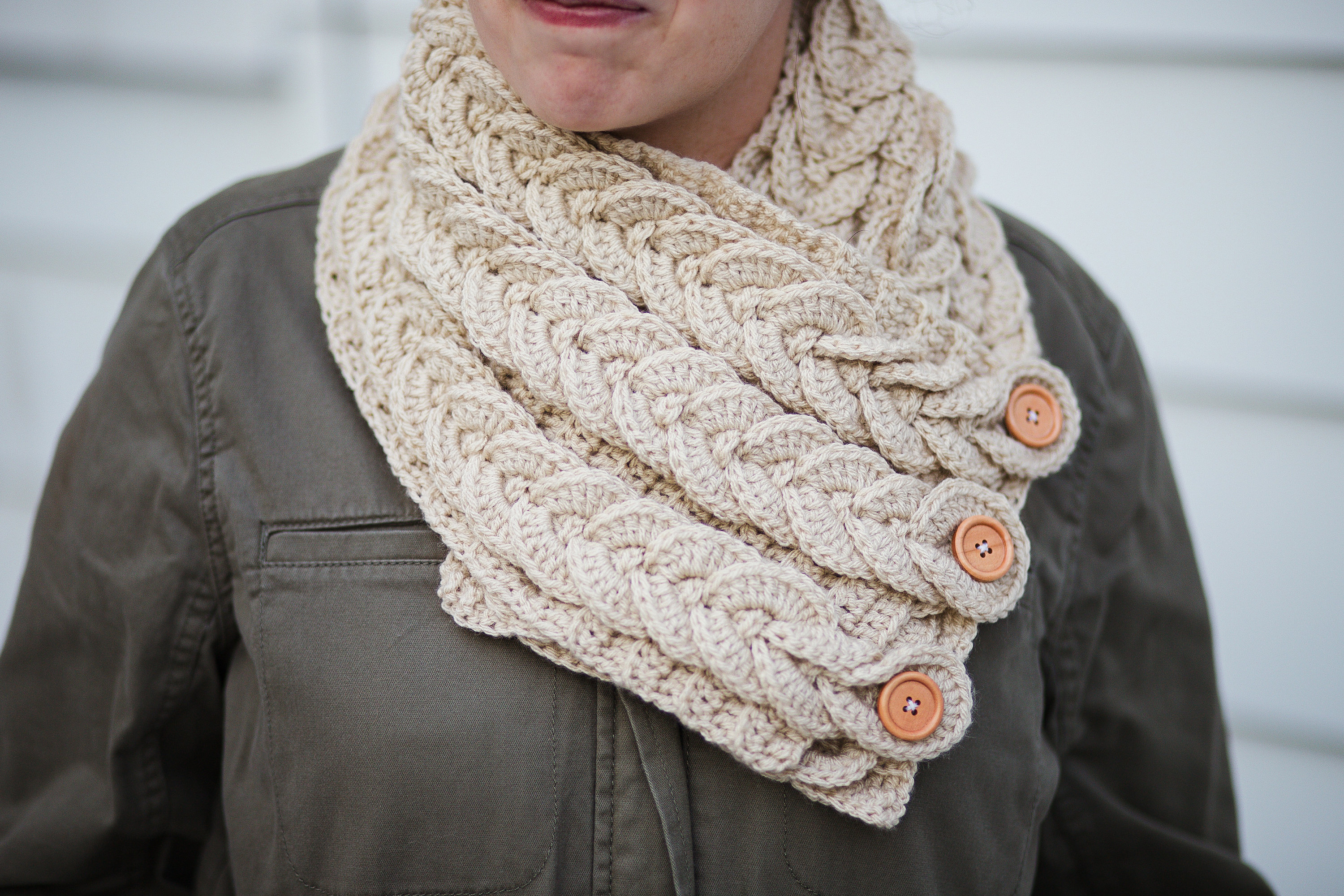 bufanda corta cruzada