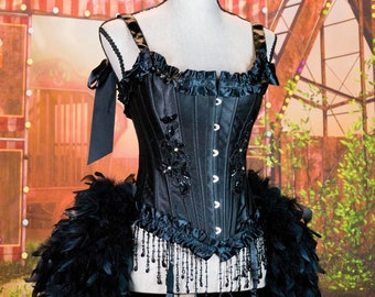 TWILIGHT Black Swan Burlesque Outfit Gypsy Steampunk Corset Robe de mariée Goth Cosplay Costume - TOUT INCLUS