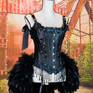 TWILIGHT Black Swan Burlesque Outfit Gypsy Steampunk Corset Wedding Dress Goth Cosplay Costume EVERYTHING INCLUDED image 1