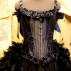 TWILIGHT Black Swan Burlesque Outfit Gypsy Steampunk Corset Wedding Dress Goth Cosplay Costume EVERYTHING INCLUDED image 5