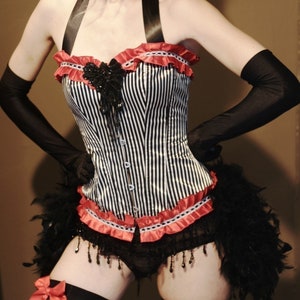 RINGMASTER Great Gatsby Burlesque corset Circus Costume Steampunk dress Halloween 1920s