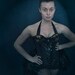 BLACK CANARY Gold Corset Costume Sexy Burlesque Steampunk Corset Dress