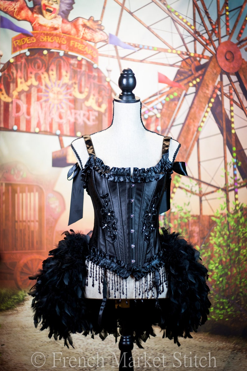 TWILIGHT Black Swan Burlesque Outfit Gypsy Steampunk Corset Wedding Dress Goth Cosplay Costume EVERYTHING INCLUDED image 4