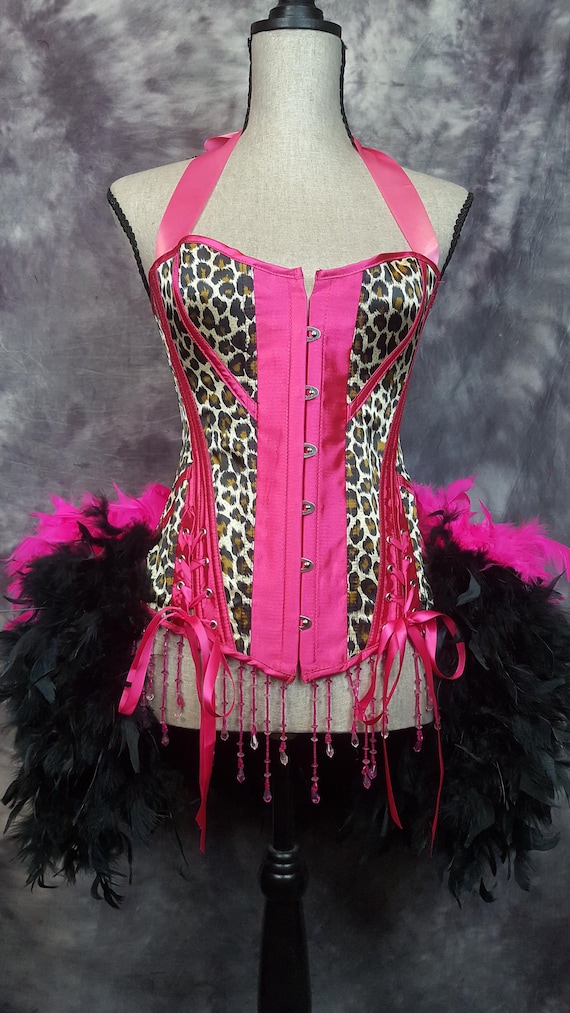 hot pink leopard print dress