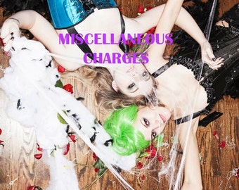 Miscellaneous charges for costumes, i.e.: extra shipping charges, accessories, delivery, feathers, etc.